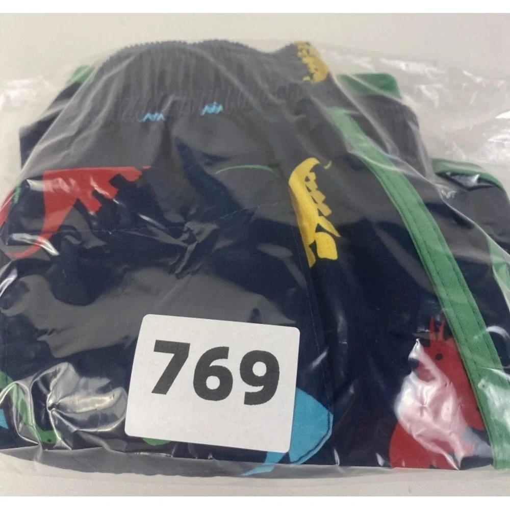 Wonder Nation Swim Trunks Kids 12M Blue Dinosaur Print Elastic Waist Spandex